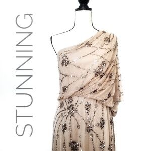 Adrianna Papell One Shoulder Blousen Dress